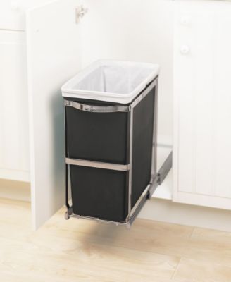 30 Liter Under Counter Pull-Out Kitchen Trash Can, Heavy-Duty Steel Frame