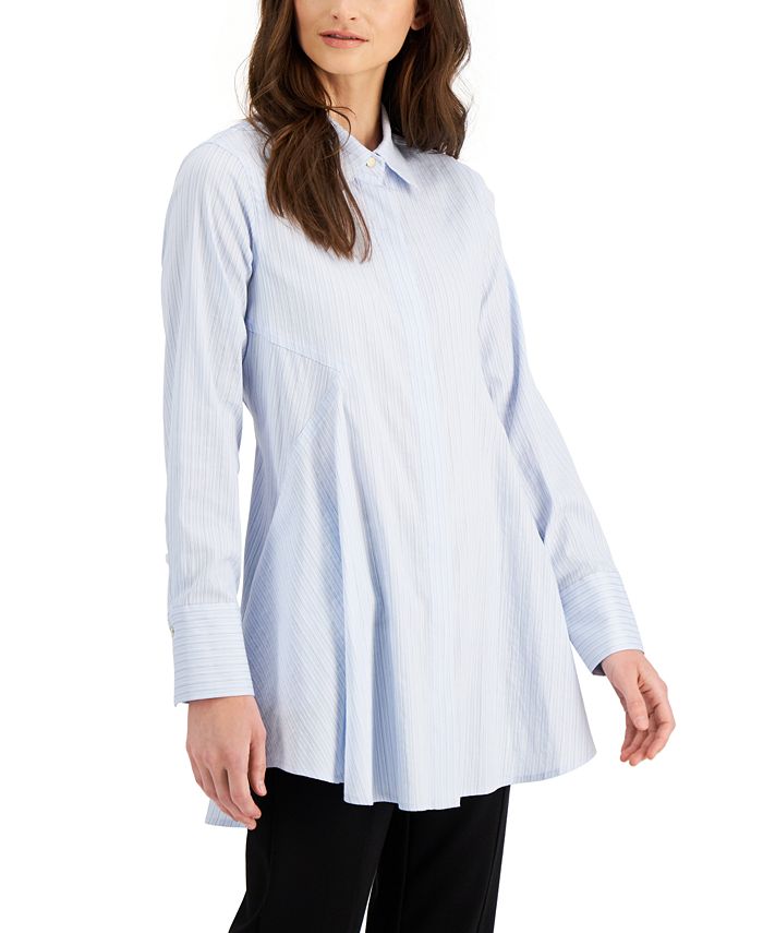 Donna Karan Iconic Printed Seamed Tunic Macy s