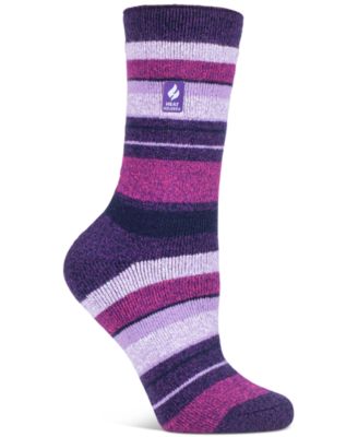 Heat Holders - Women's Lite Peony Multi Stripe Crew Socks