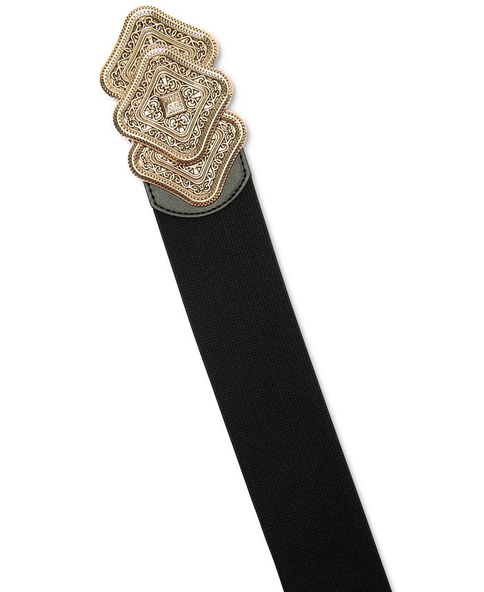 INC International Concepts Interlock Buckle Stretch Belt, Created for