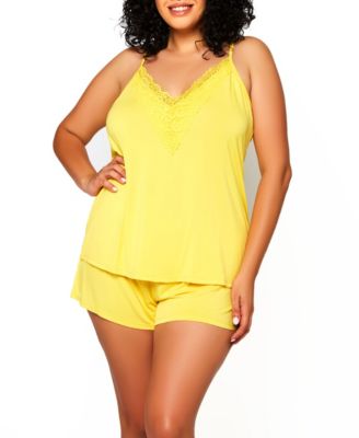 Women's Zennie Modal and Lace Plus Size 2-Pieces Cami and Short Set