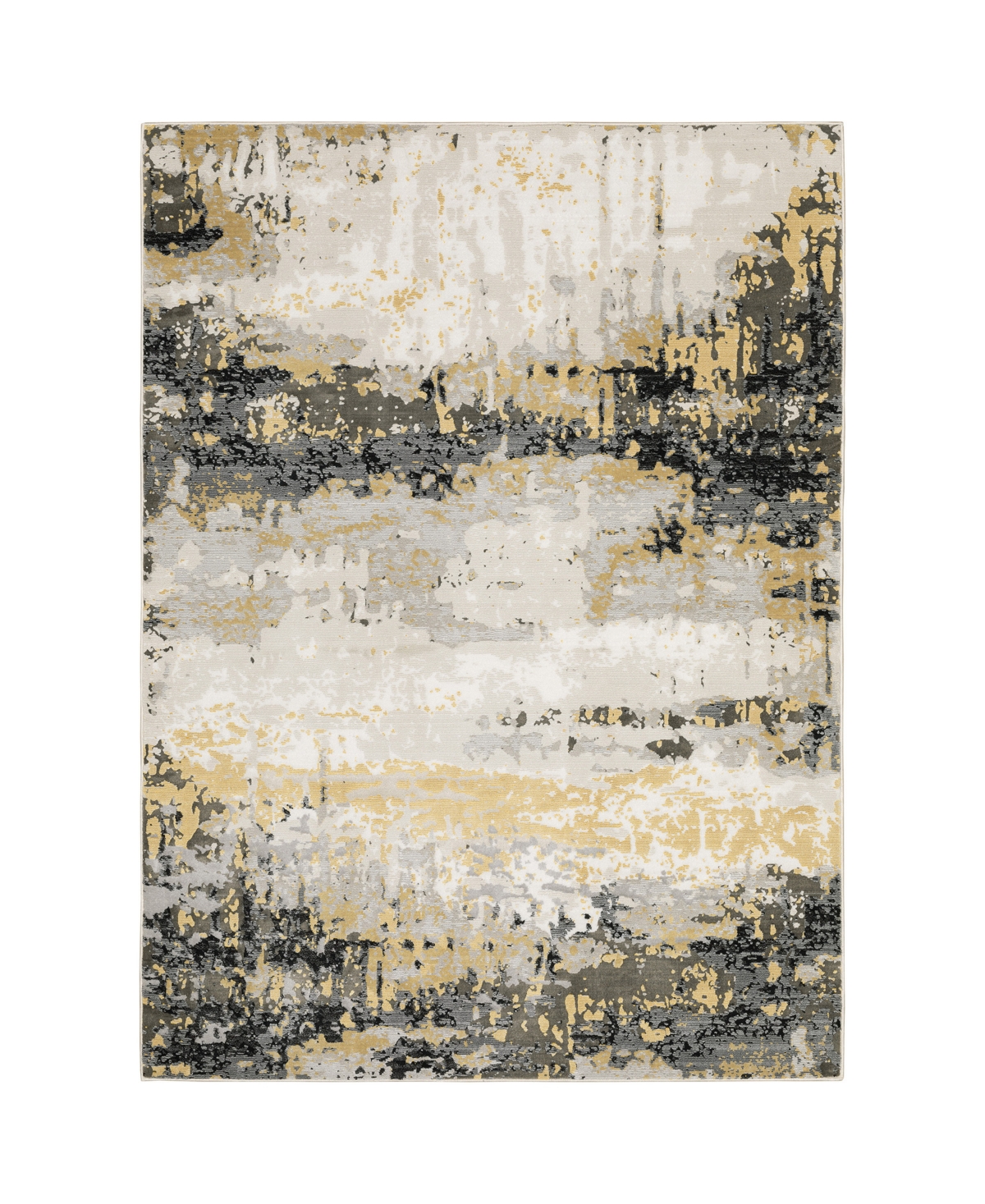 Jhb Design Convoy CON2061 7'10in x 10'10in Area Rug - Beige, Gold-Tone