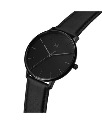 MVMT Men's Legacy Black Leather Strap Watch, 42mm