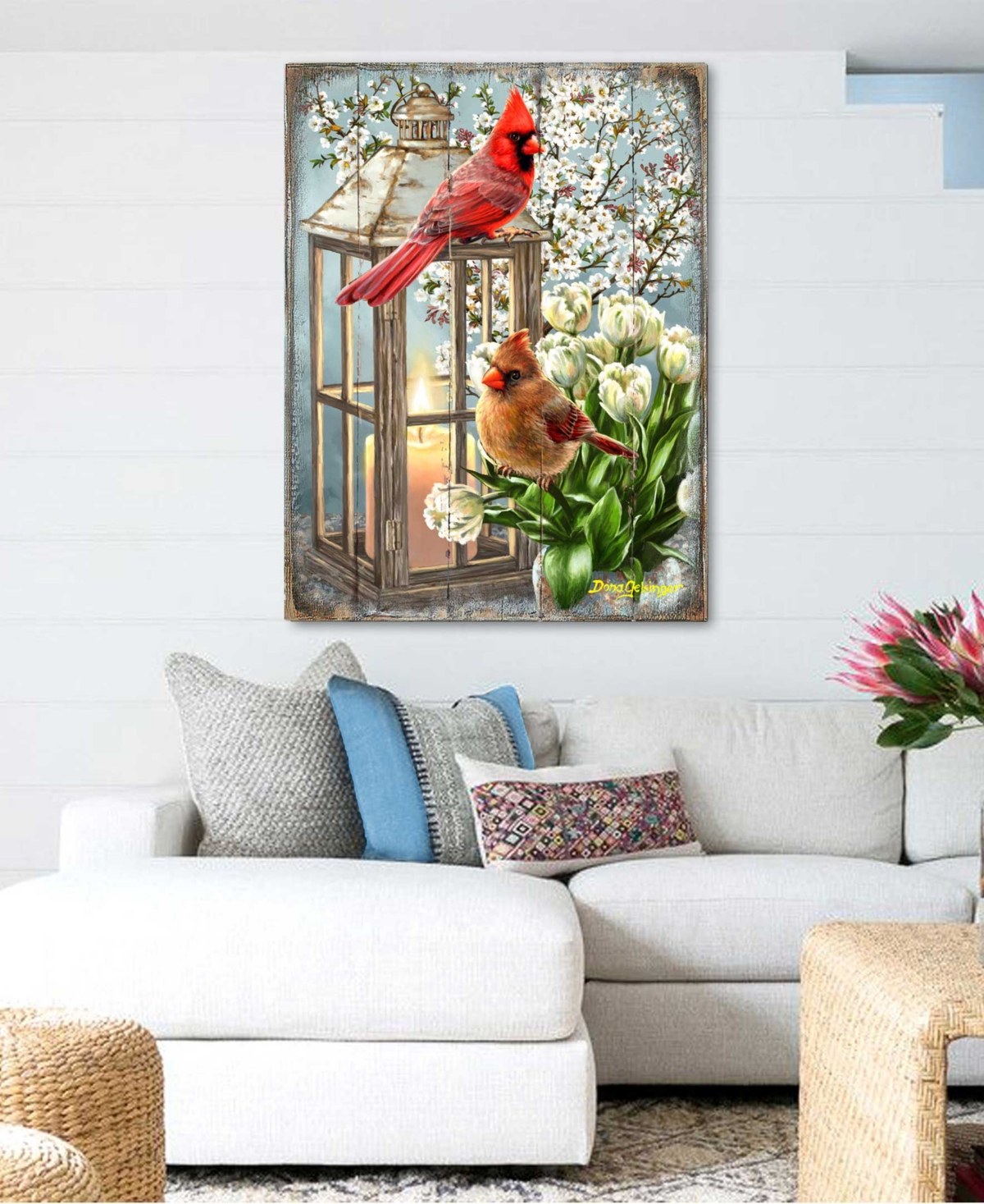 Designocracy House Birds Wooden Wall Freestanding Decor, 8