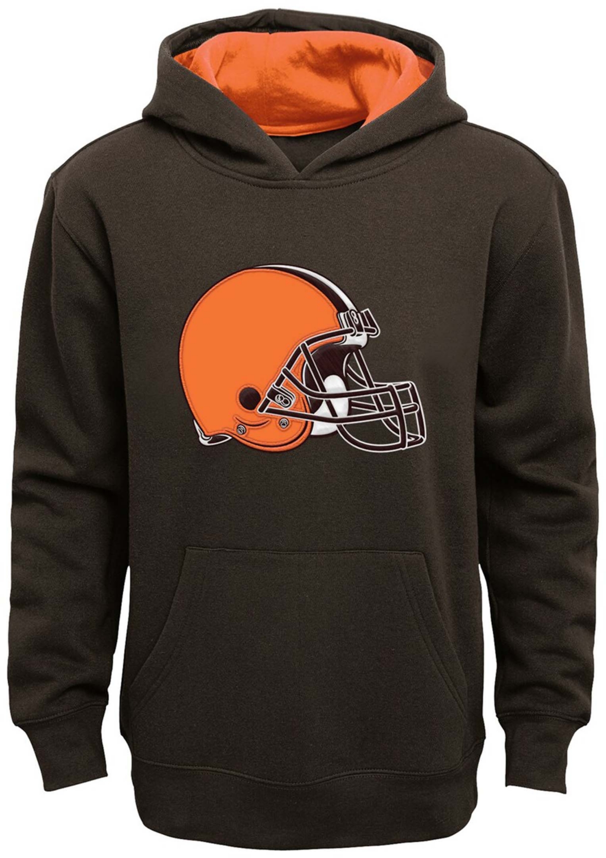 OUTERSTUFF BIG BOYS AND GIRLS CLEVELAND BROWNS FAN GEAR PRIME PULLOVER HOODIE