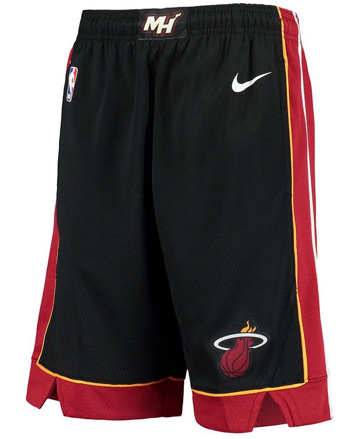 Nike Youth Black Miami Heat 2020/21 Swingman Shorts - Icon Edition - Macy's
