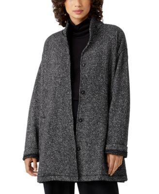 Eileen Fisher - Organic Cotton Stand-Collar Jacket
