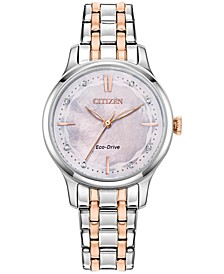 Women's Eco Drive Classic Two Tone Stainless Steel Bracelet Watch 31mm