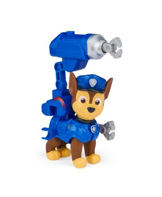 Paw Patrol Movie Collectible Chase Action Figure with Clip-on Backpack and 2 Projectiles, Kids Toys for Ages 3 and up