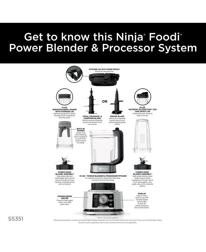 Ninja Foodi® Power Blender & Processor System with Smoothie Bowl Maker