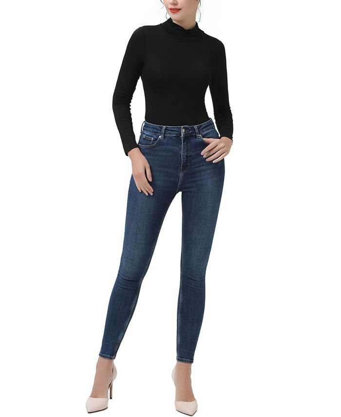 kimi + kai Women's Turtleneck Long Sleeve Bodysuit Top - Macy's