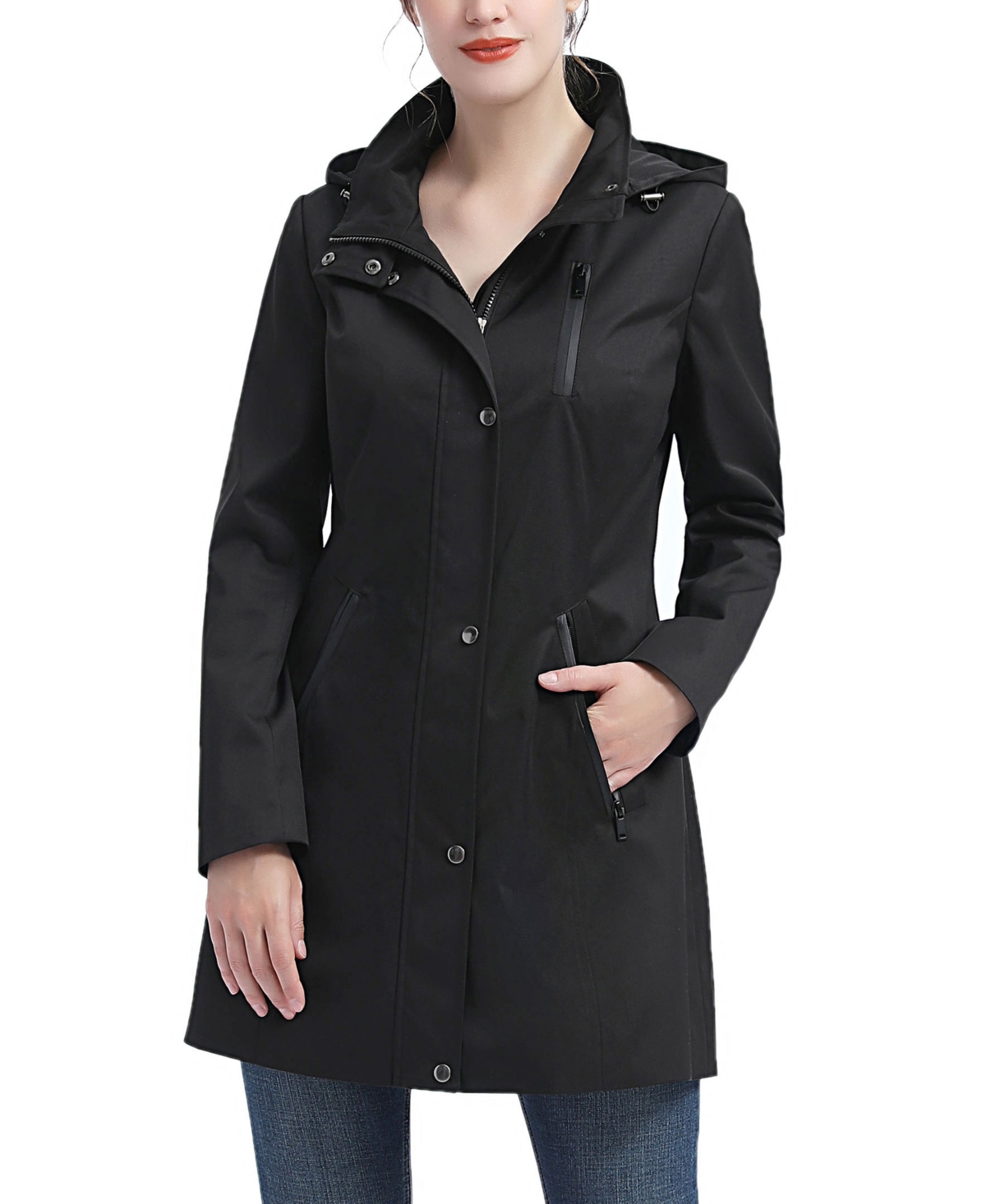 Women's Molly Water Resistant Hooded Anorak Jacket - Gray