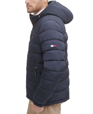 Men's  Sherpa Lined Hooded Quilted Puffer Jacket