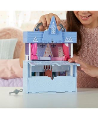 Frozen Disney Movie Pop Adventures Arendelle Castle Playset With Handle, Including Elsa Doll, Anna Doll, and 7 Accessories