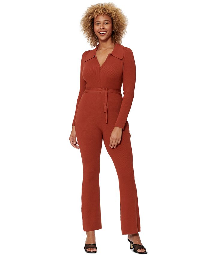 Bar III - Sophia Richie Ribbed Sweater Jumpsuit, Created for Macy's