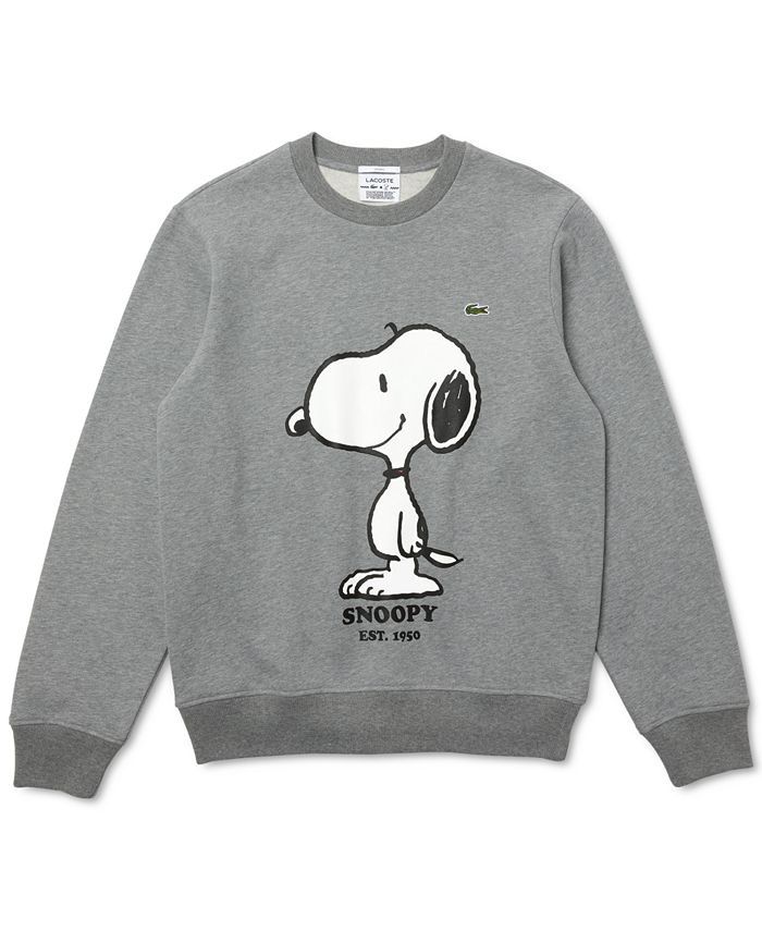 Lacoste x Peanuts Men's Snoopy Graphic Fleece Sweatshirt & Reviews 