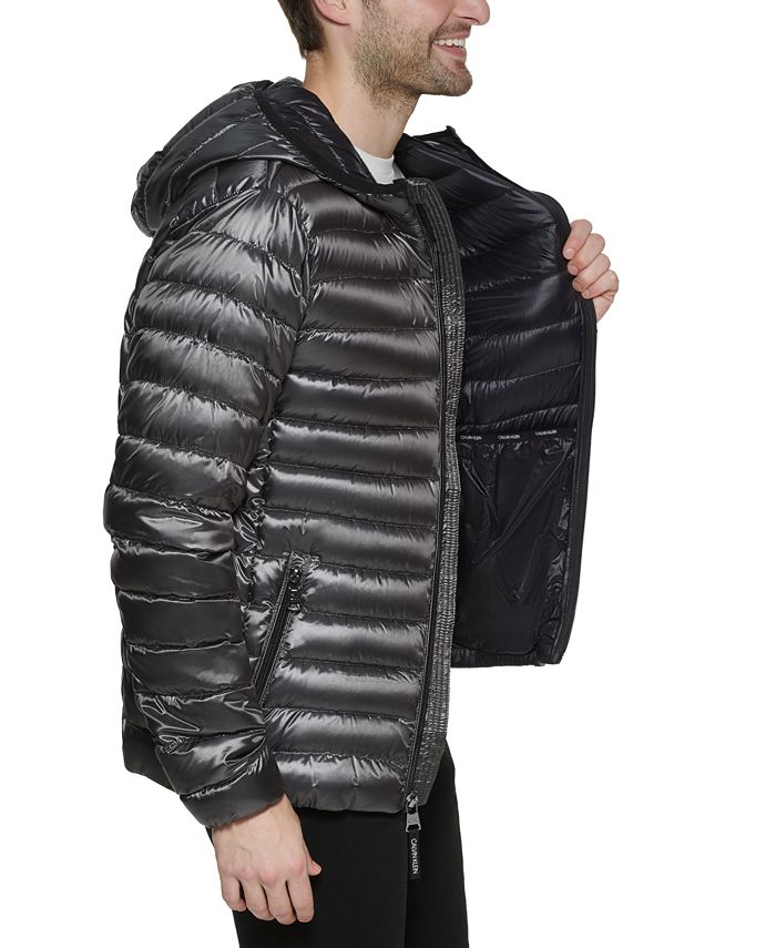 Calvin Klein Men's Hooded Packable Down Jacket, Created for Macy's