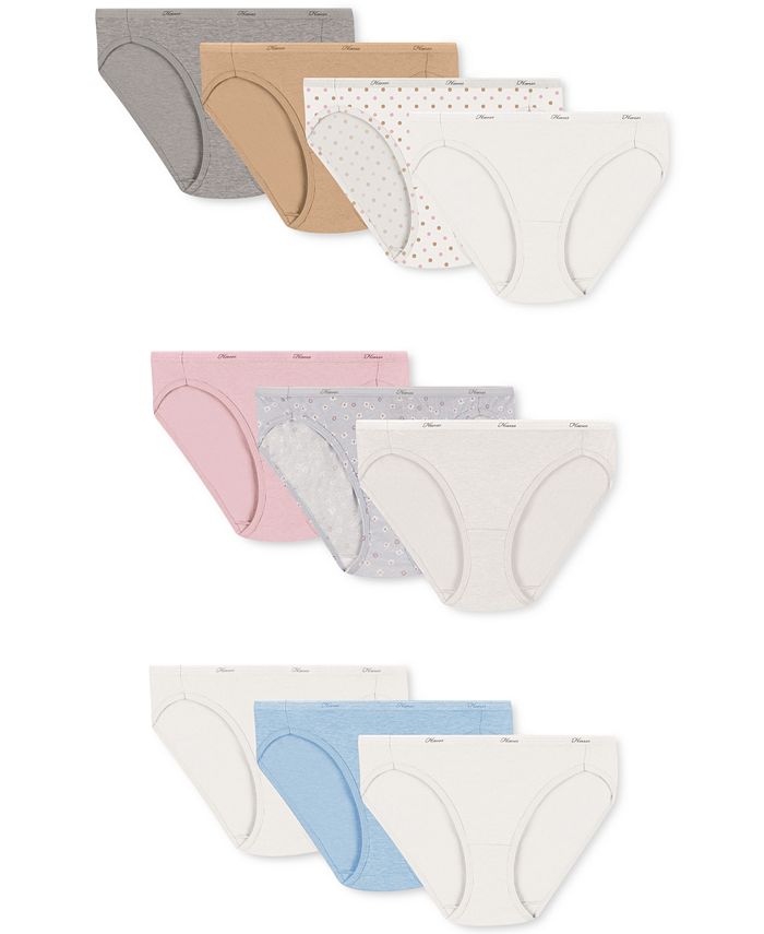 Hanes Women's Cotton Brief Underwear, 10-Pack 