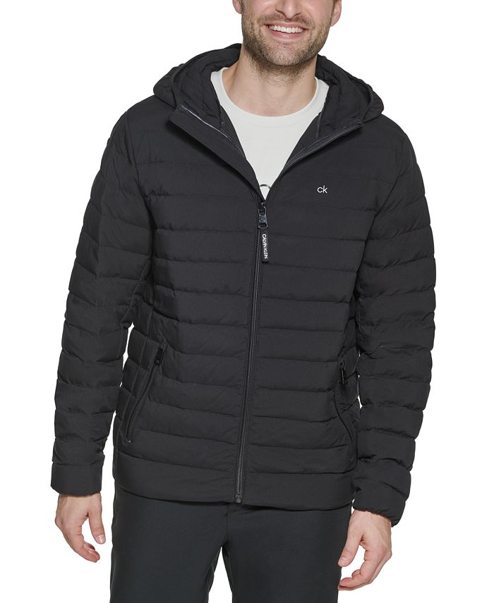 Calvin Klein Men's Hooded Packable Down Jacket, Created for Macy's ...
