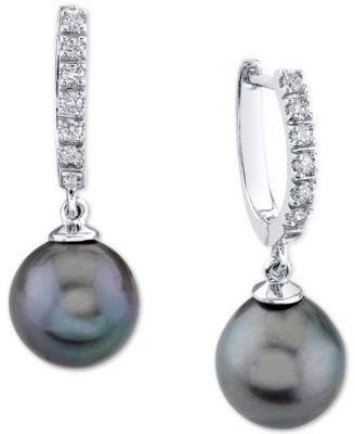 macy's tahitian pearl earrings