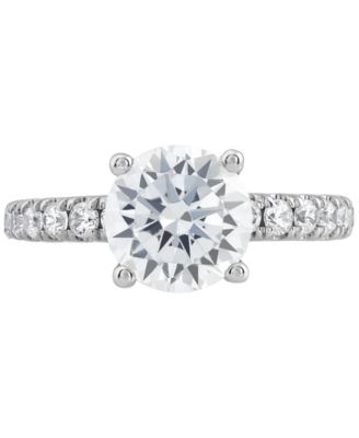 IGI Certified Lab Grown Diamond Engagement Ring (3 ct. t.w.) in 14k White Gold or 14k Gold & White Gold