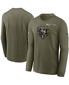 Men's Olive Chicago Bears 2021 Salute To Service Performance Long Sleeve T-Shirt
