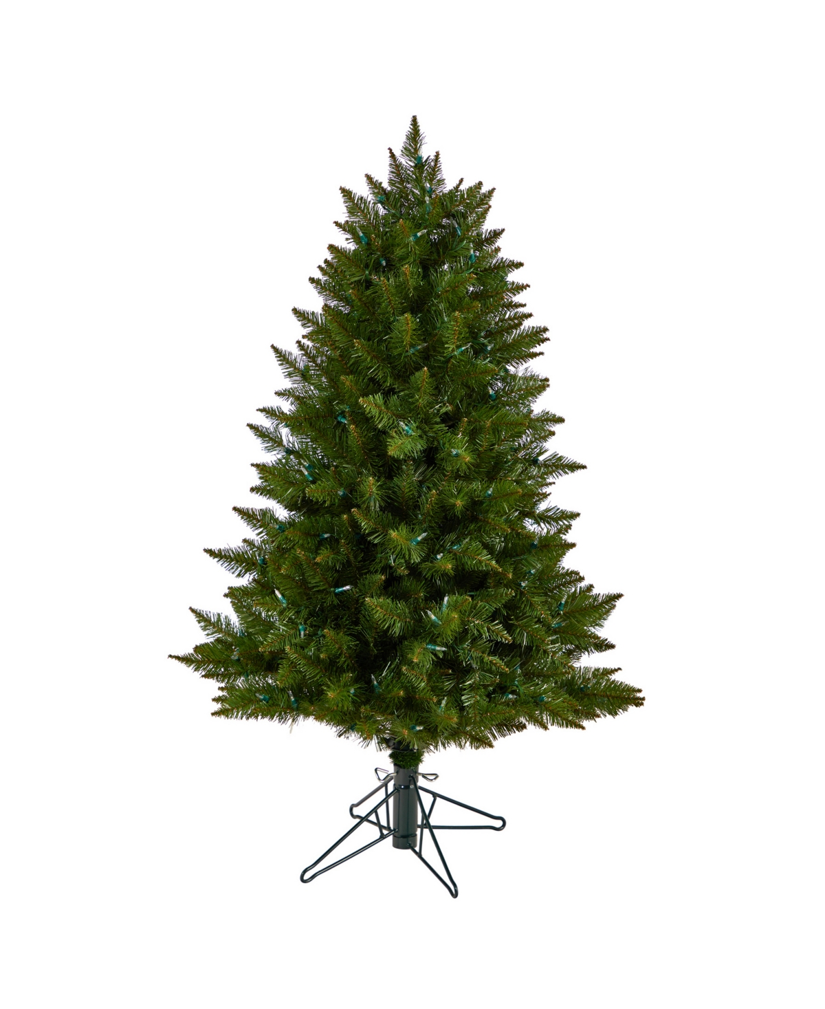Vermont Spruce Artificial Christmas Tree with 200 Color Changing Multifunction and Remote Control Led Lights and 400 Bendable Branches, 4'