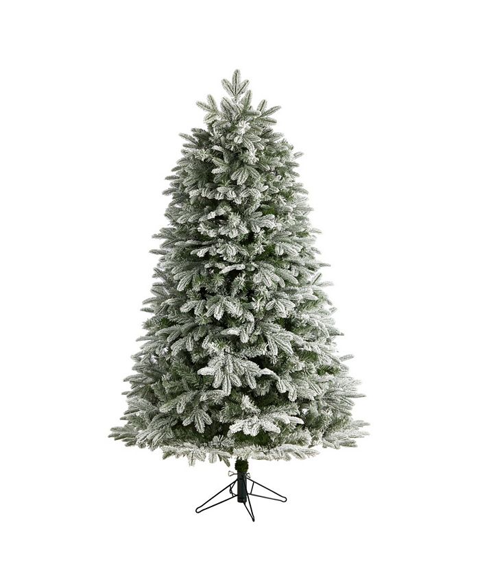 Nearly Natural Flocked Colorado Mountain Fir Artificial Christmas Tree