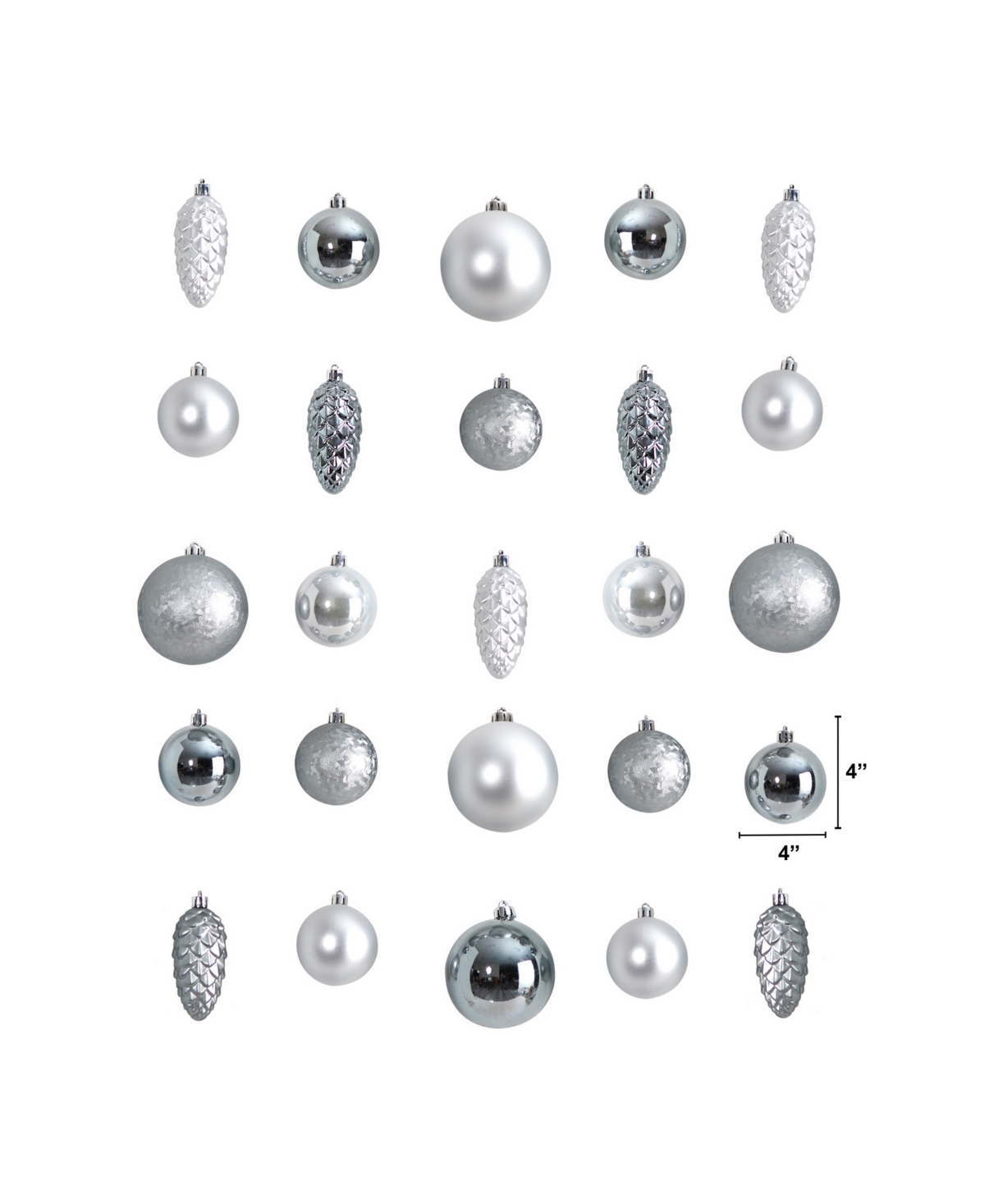 Holiday Christmas 23 Piece Lux Shatterproof Ornament Set