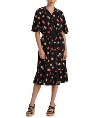 floral crepe dress ralph lauren