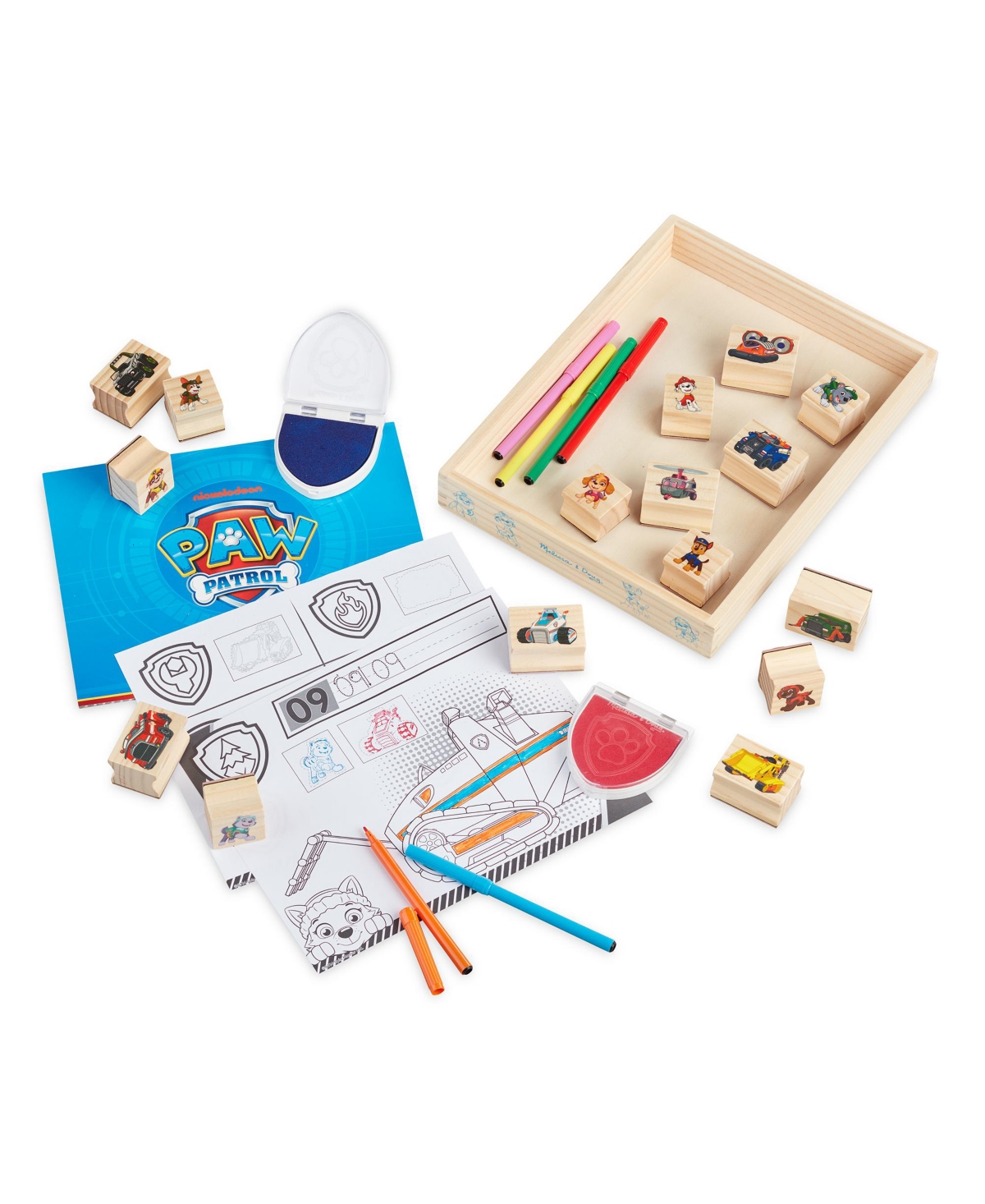Shop Melissa & Doug Paw Patrol 25 Piece Stamps Activity Play Set In No Color