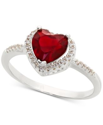 Photo 1 of SIZE 10 Charter Club Pavé & Heart Crystal Halo Ring, 