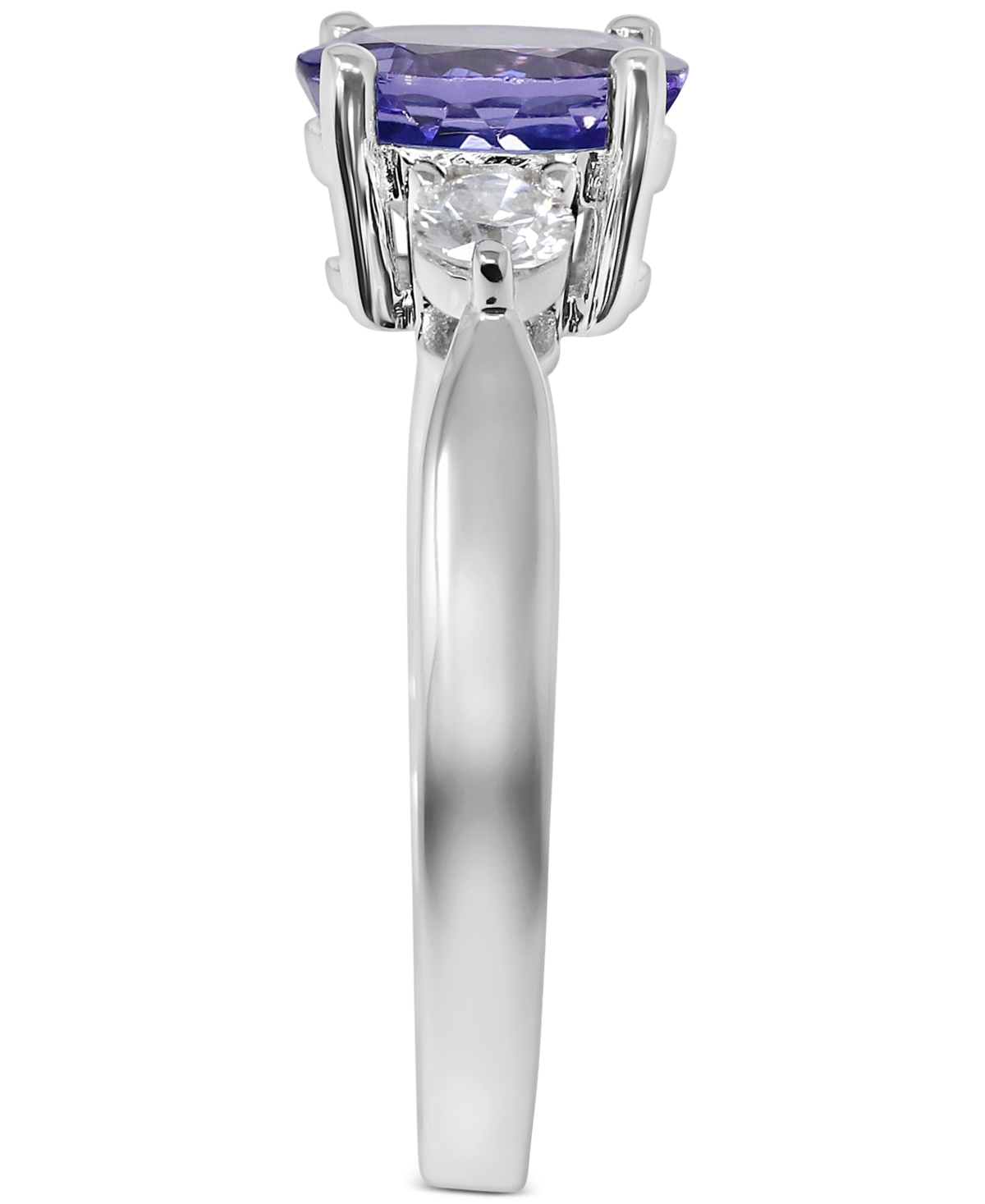 (1-1/2 ct. t.w.) & Diamond (1/4 ct. t.w.) Ring in 14k White Gold - Tanzanite