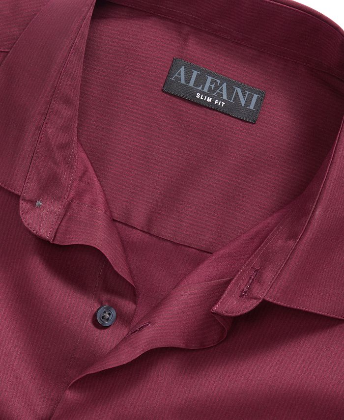 Alfani Men's Slim Fit Stripe Dress Shirt, Created for Macy's & Reviews ...