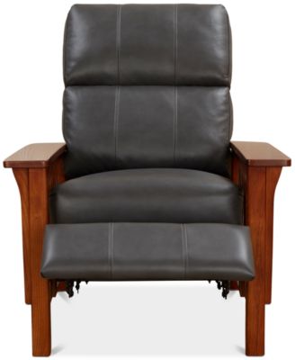 Harrison Leather Pushback Recliner, Created for Macy's