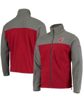 Columbia - Men's Washington State Cougars Flanker III Fleece Full-Zip Jacket