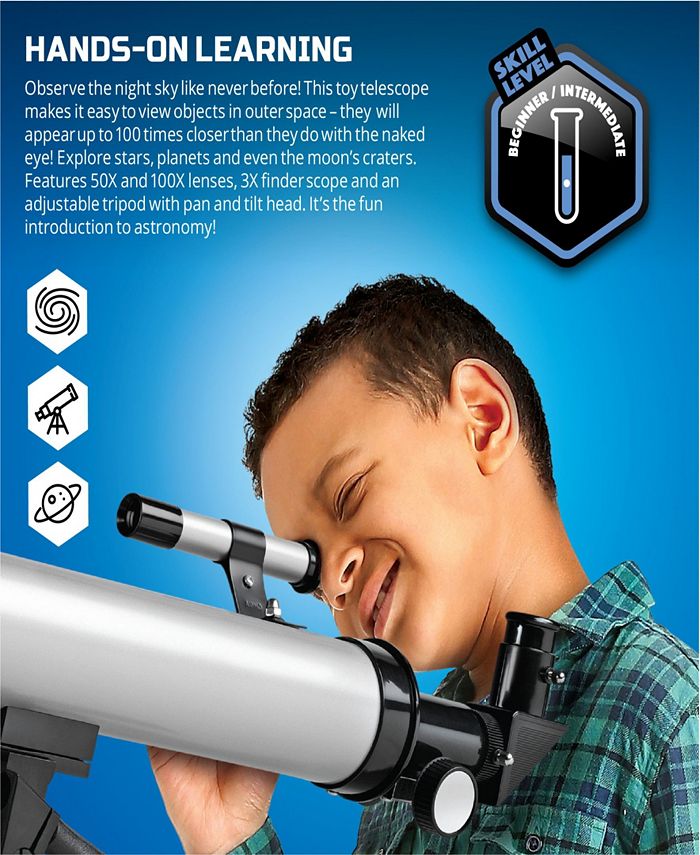 Discovery MINDBLOWN Telescope with Tripod, 50X and 100X Lenses
