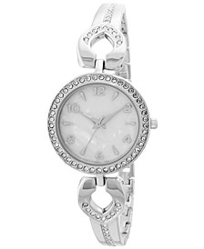 Women's Silver-Tone Pavé Bracelet Watch 34mm, Created for Macy's