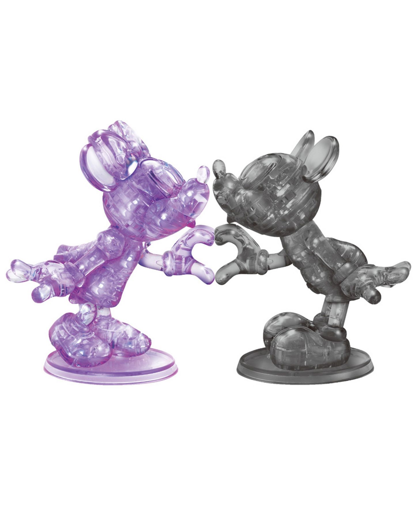 Детский пазл BePuzzled Disney Mickey and Minnie Mouse Heart Deluxe 3D Crystal Puzzle, 68-Piece, от 12 лет — фото 1