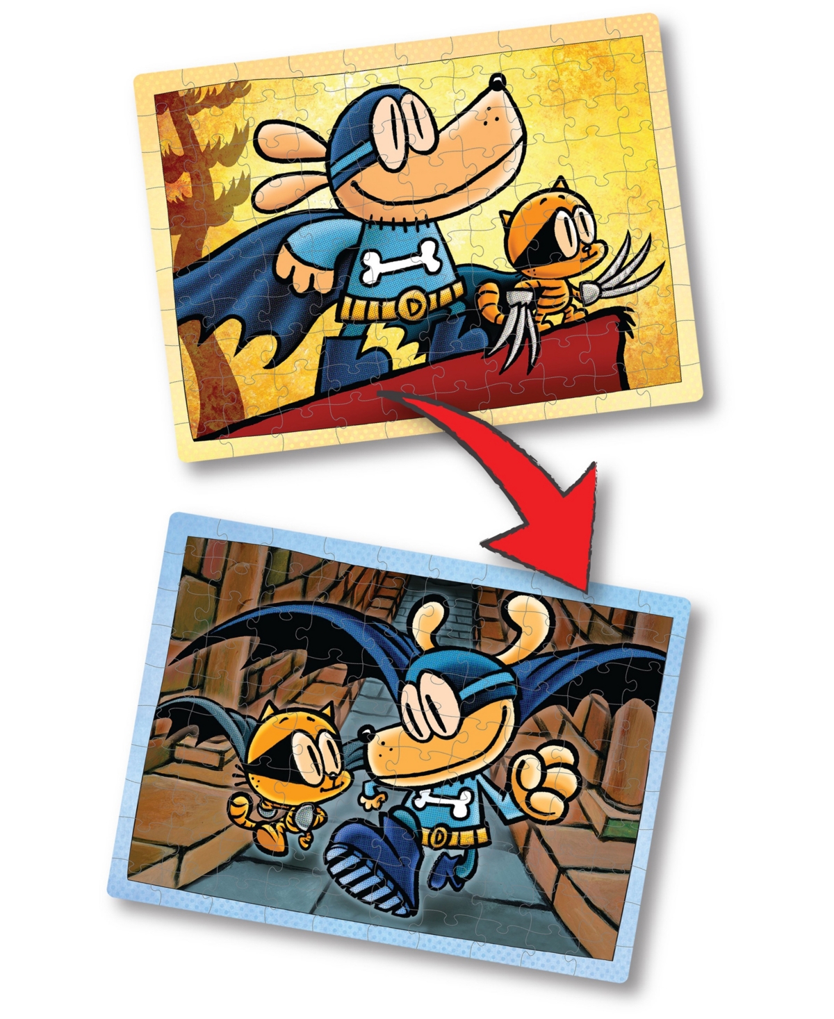 University Games Dog Man Adventures Lenticular Jigsaw Puzzle In No Color