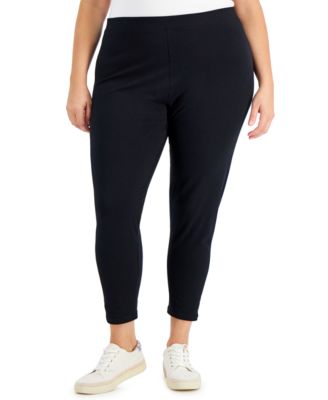 karen scott plus size knit capris