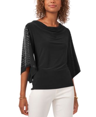 macy's black dressy tops