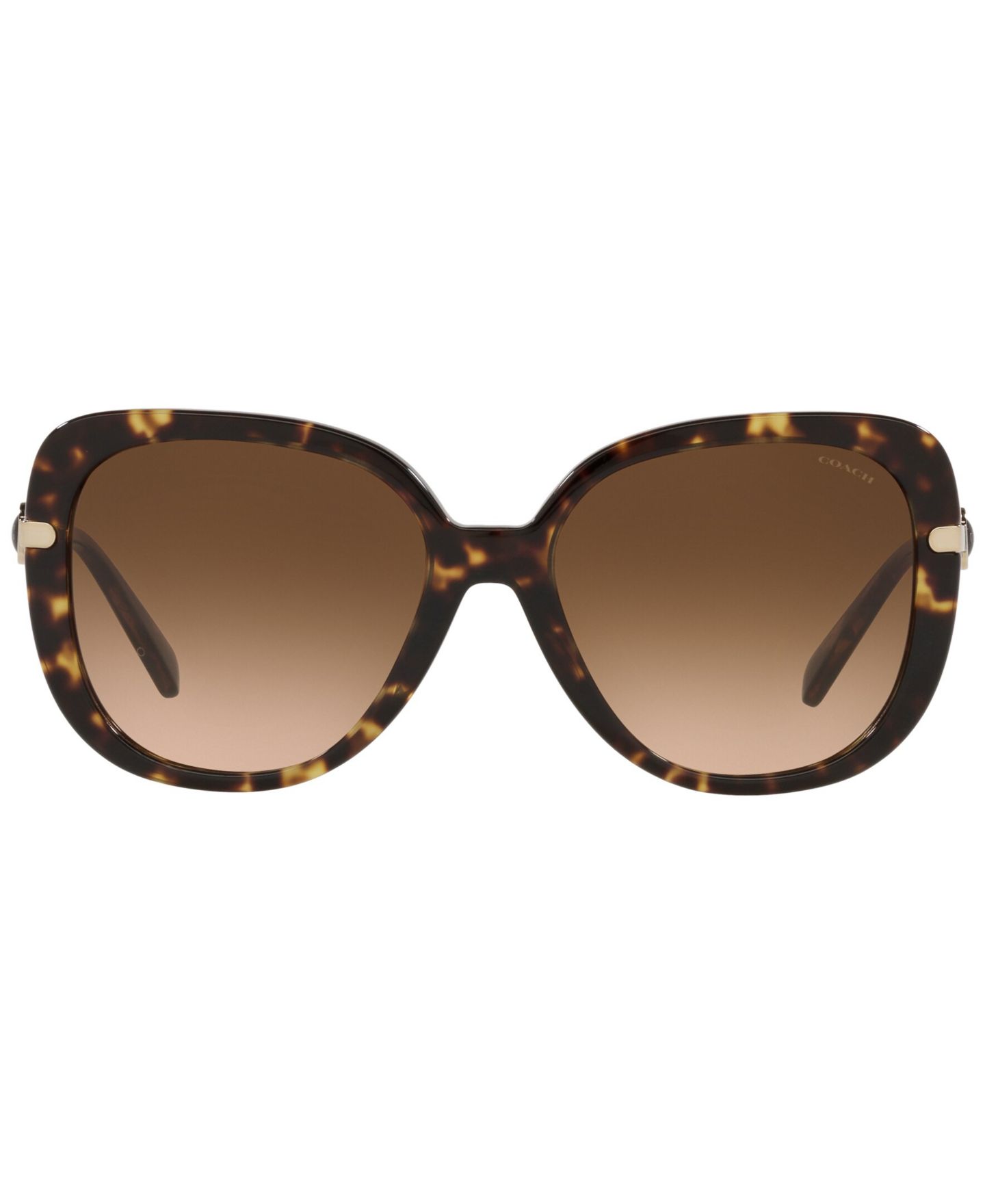 Женские солнцезащитные очки COACH Sunglasses, HC8320, цвет: Тёмный черепаховый — фото 2