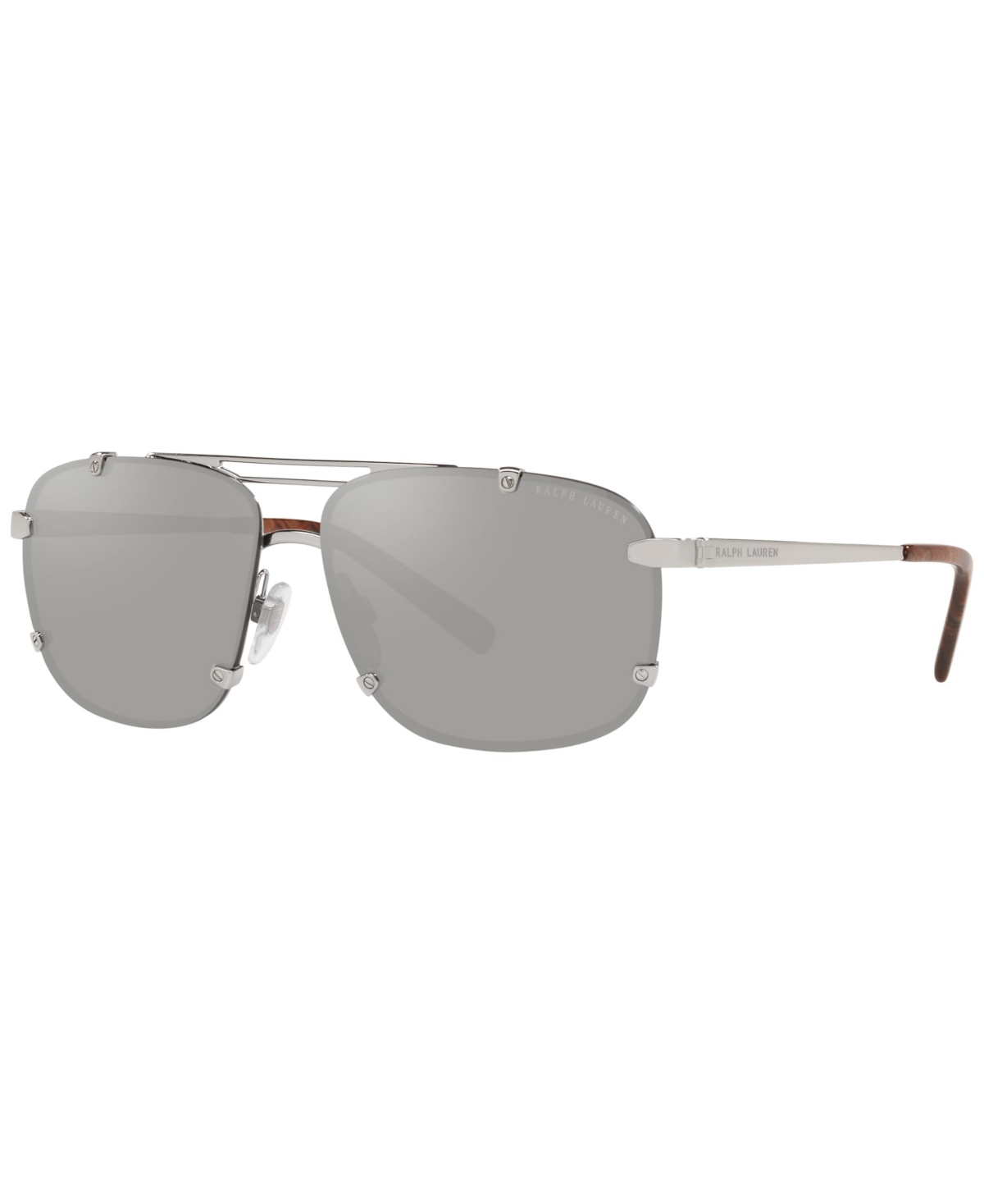 Ralph Lauren Men's Sunglasses, Rl7071 In Shiny Silver-tone