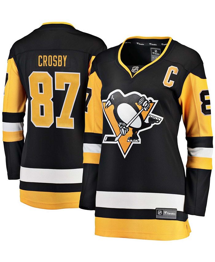 Women's Sidney Crosby Black Pittsburgh Penguins Plus Size Name and Number  Long Sleeve T-Shirt