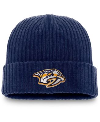 Men's Navy Nashville Predators Core Primary Logo Cuffed Knit Hat - Macy's