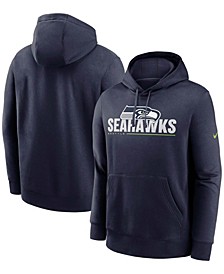 Men's Big and Tall College Navy Seattle Seahawks Team Impact Club Pullover Hoodie