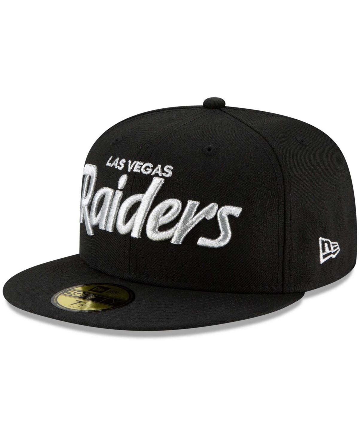Men'sLas Vegas Raiders Logo Omaha 59Fifty Fitted Hat - Black