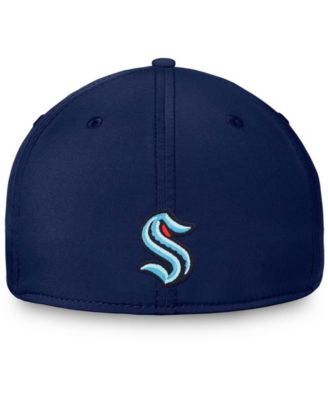 Men's Deep Sea Navy Blue Seattle Kraken Wordmark Flex Hat
