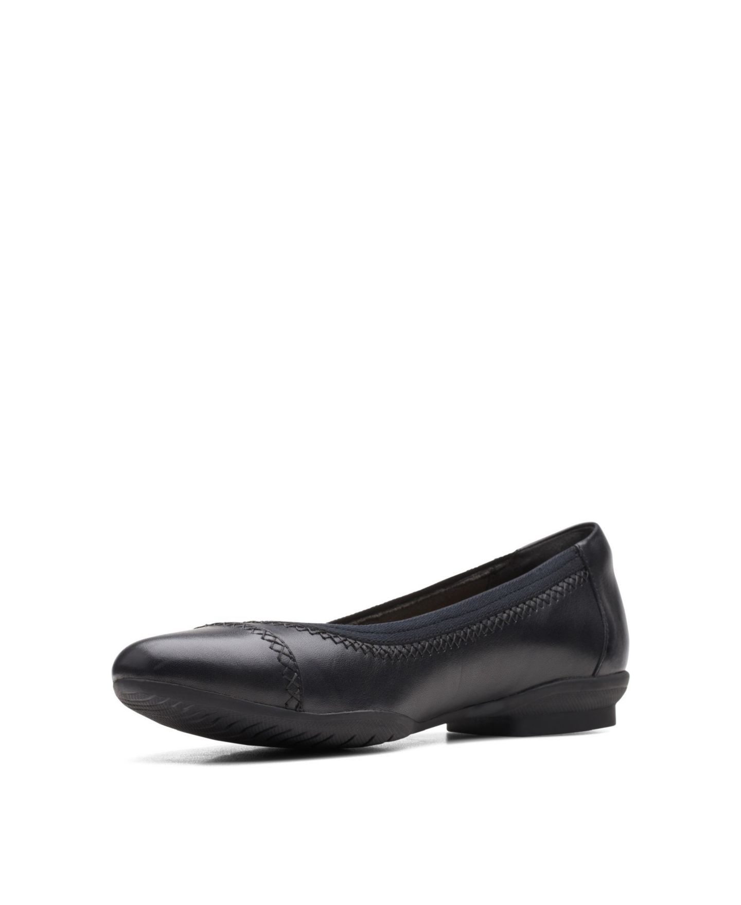 Женские балетки Clarks Collection Sara Bay, цвет: Чёрный кожаный — фото 2
